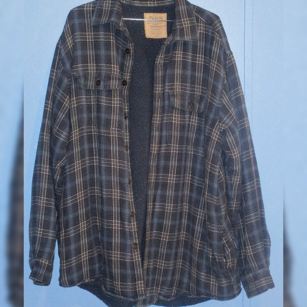 Vintage 90's Men's Large Fleece lined Plaid Jacket